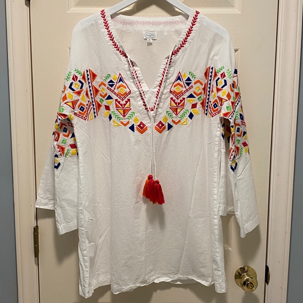 NWOT Mud Pie Embroidered Swim Cover Up